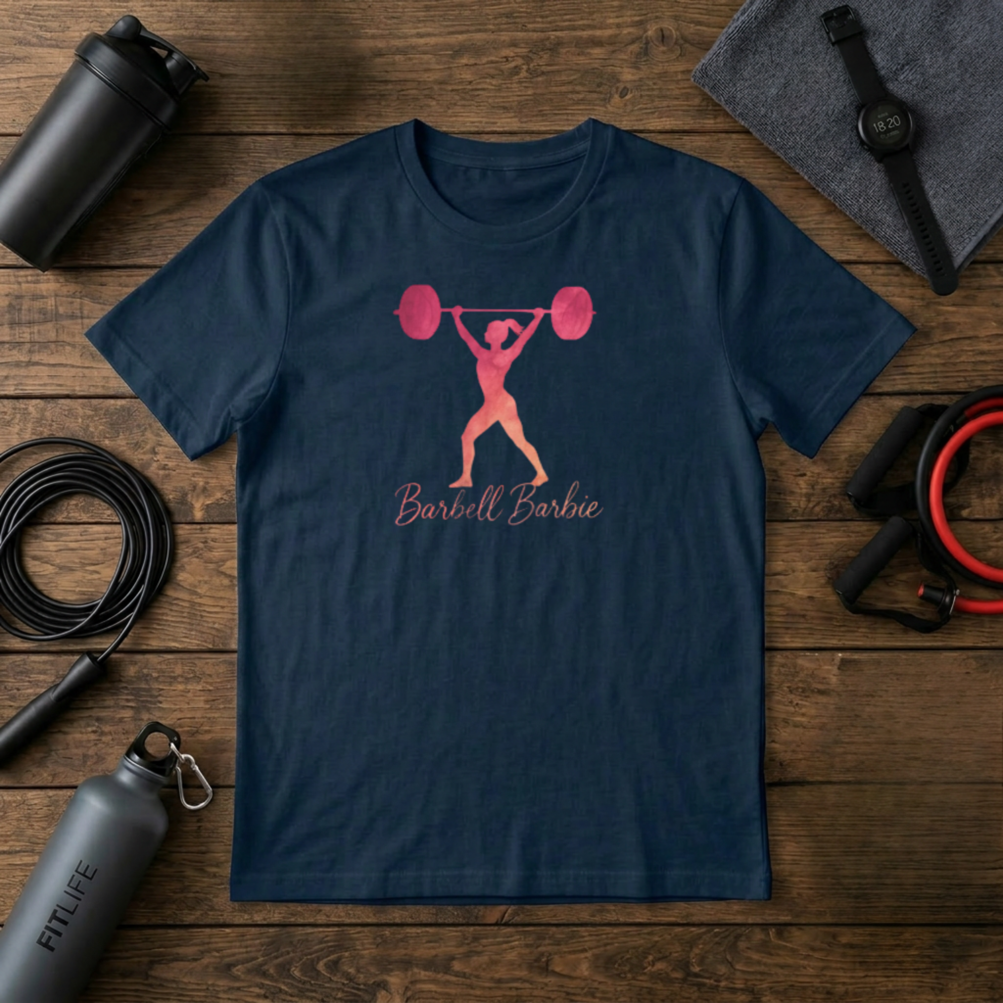 Barbell Barbie silhouette T-Shirt