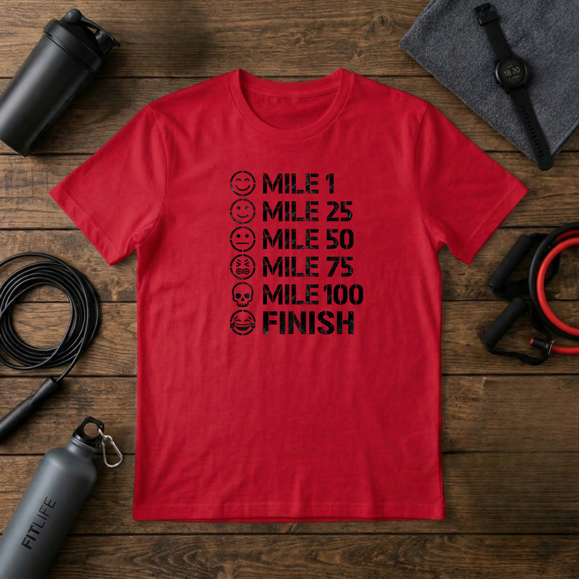 Pain Scale Mile Marker T-Shirt