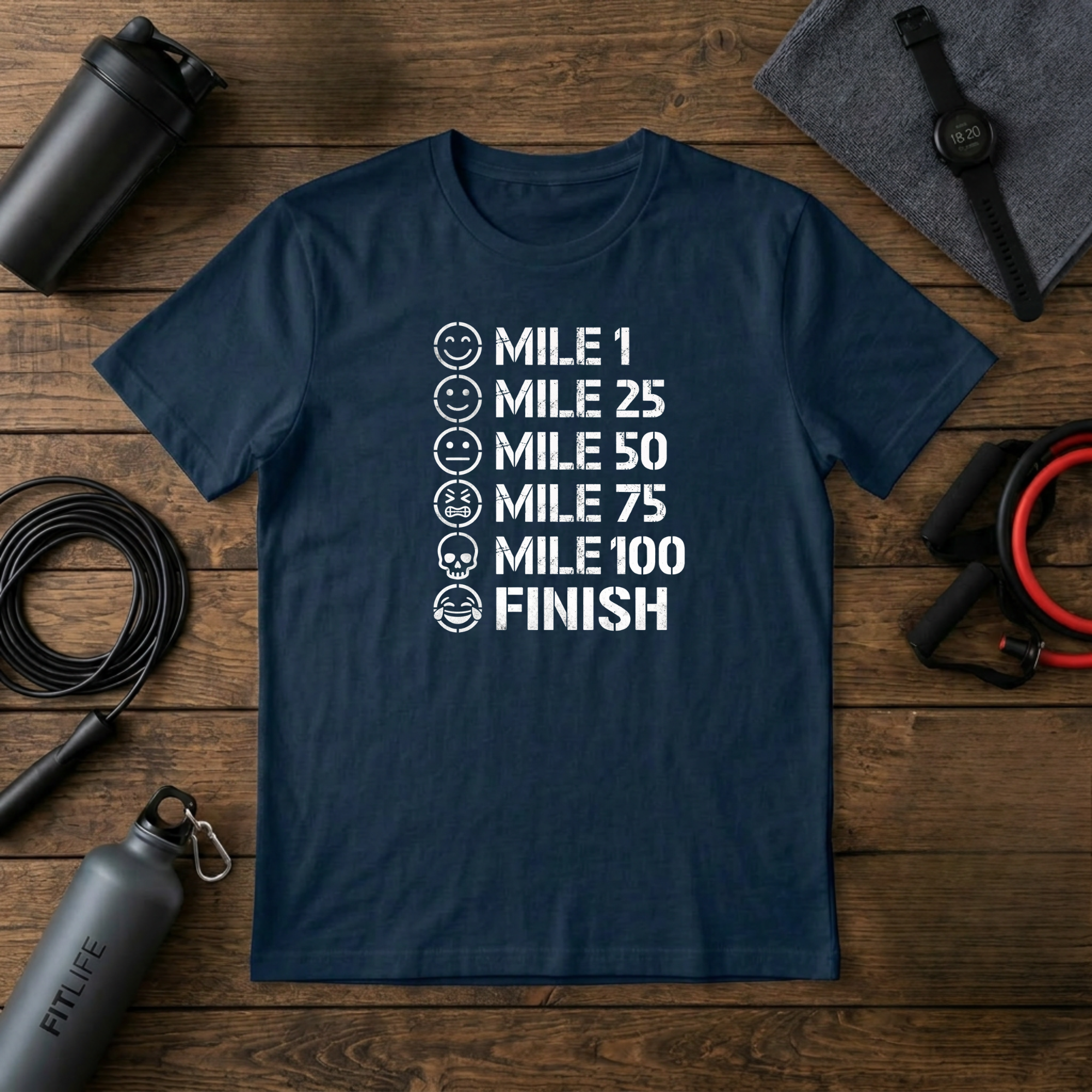 Pain Scale Mile Marker T-Shirt