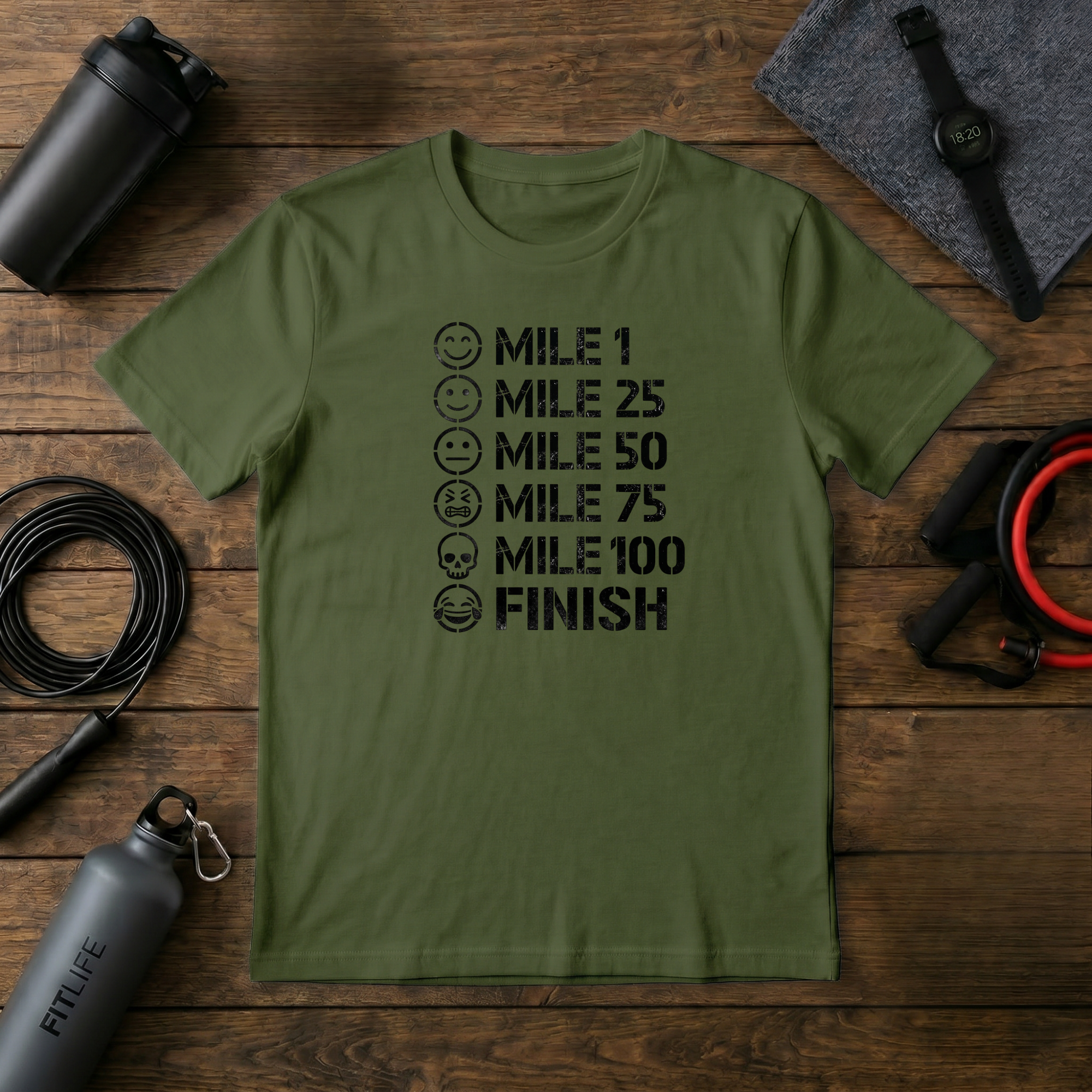 Pain Scale Mile Marker T-Shirt