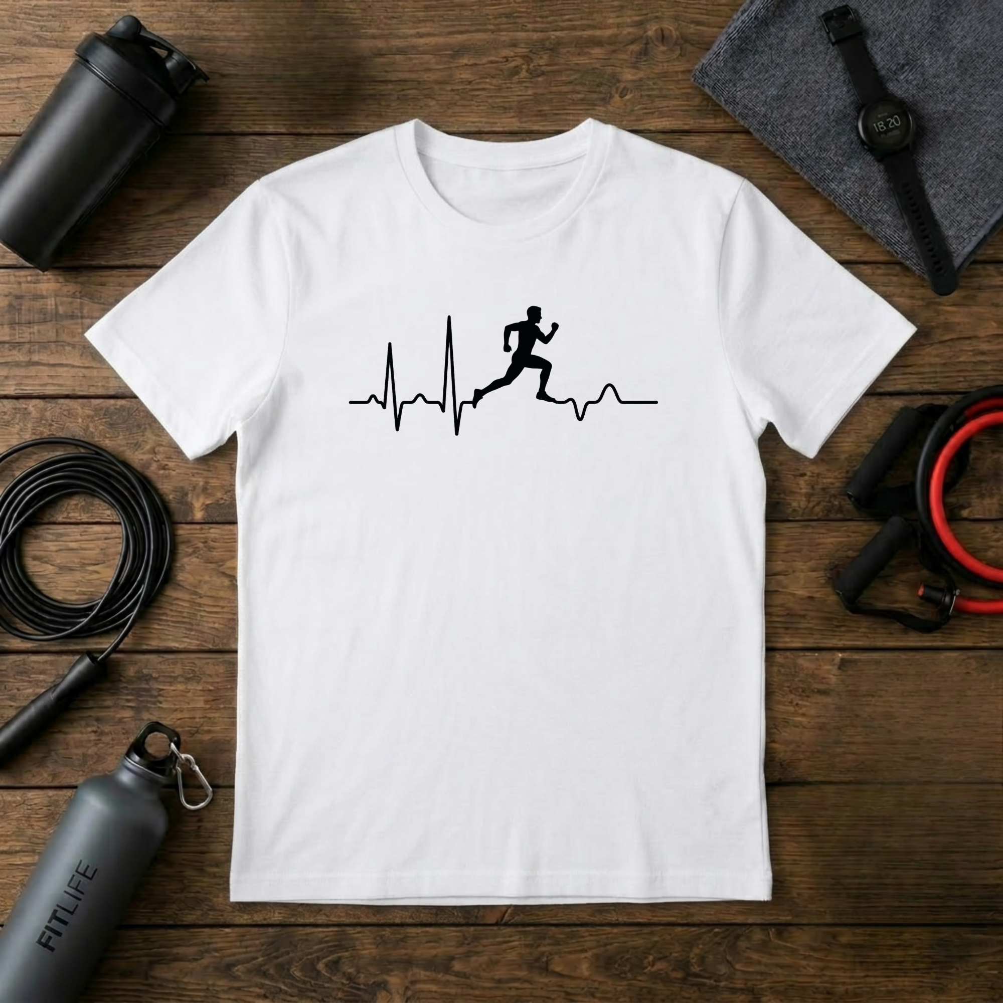 Still Running Heart Beat (him) T-Shirt