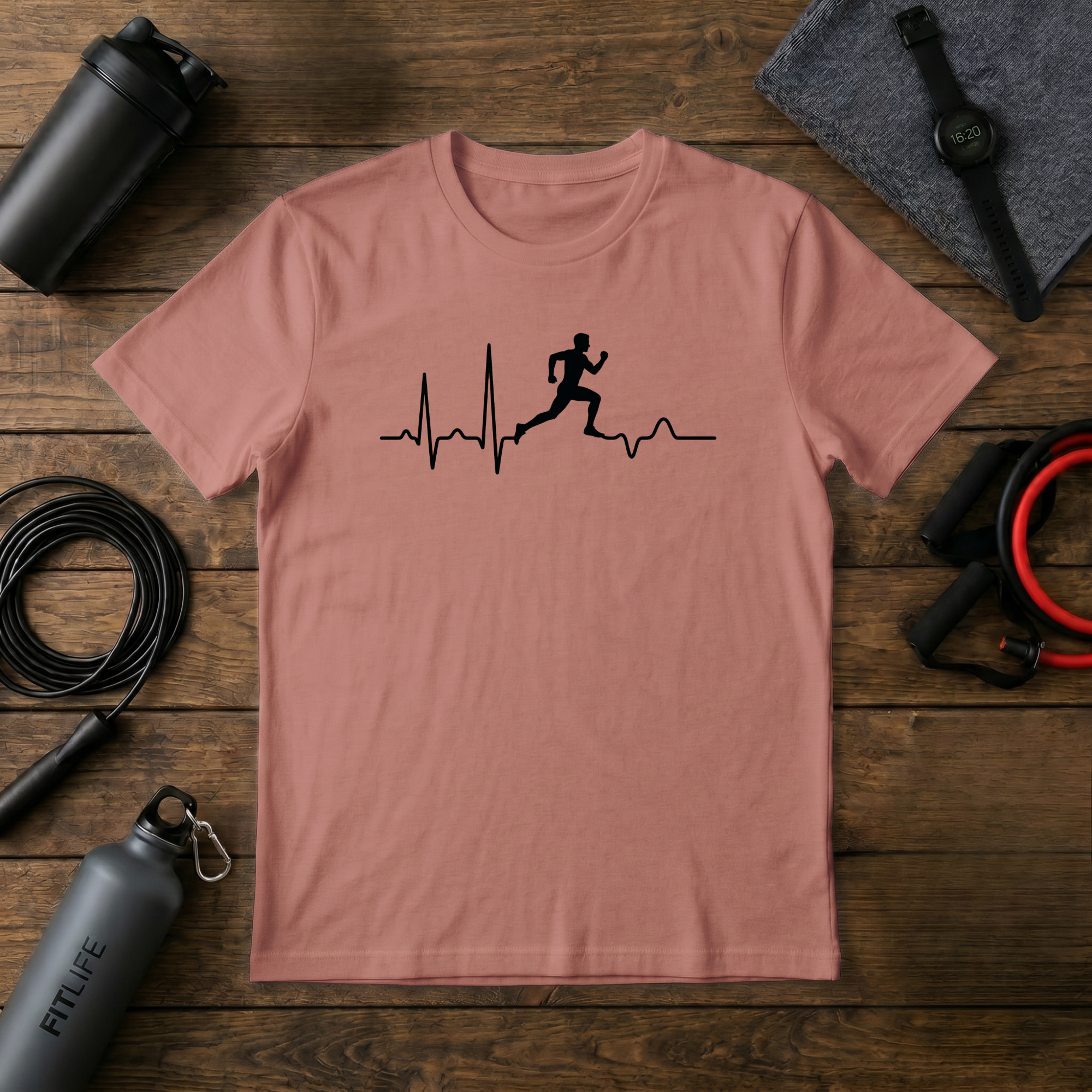 Still Running Heart Beat (him) T-Shirt
