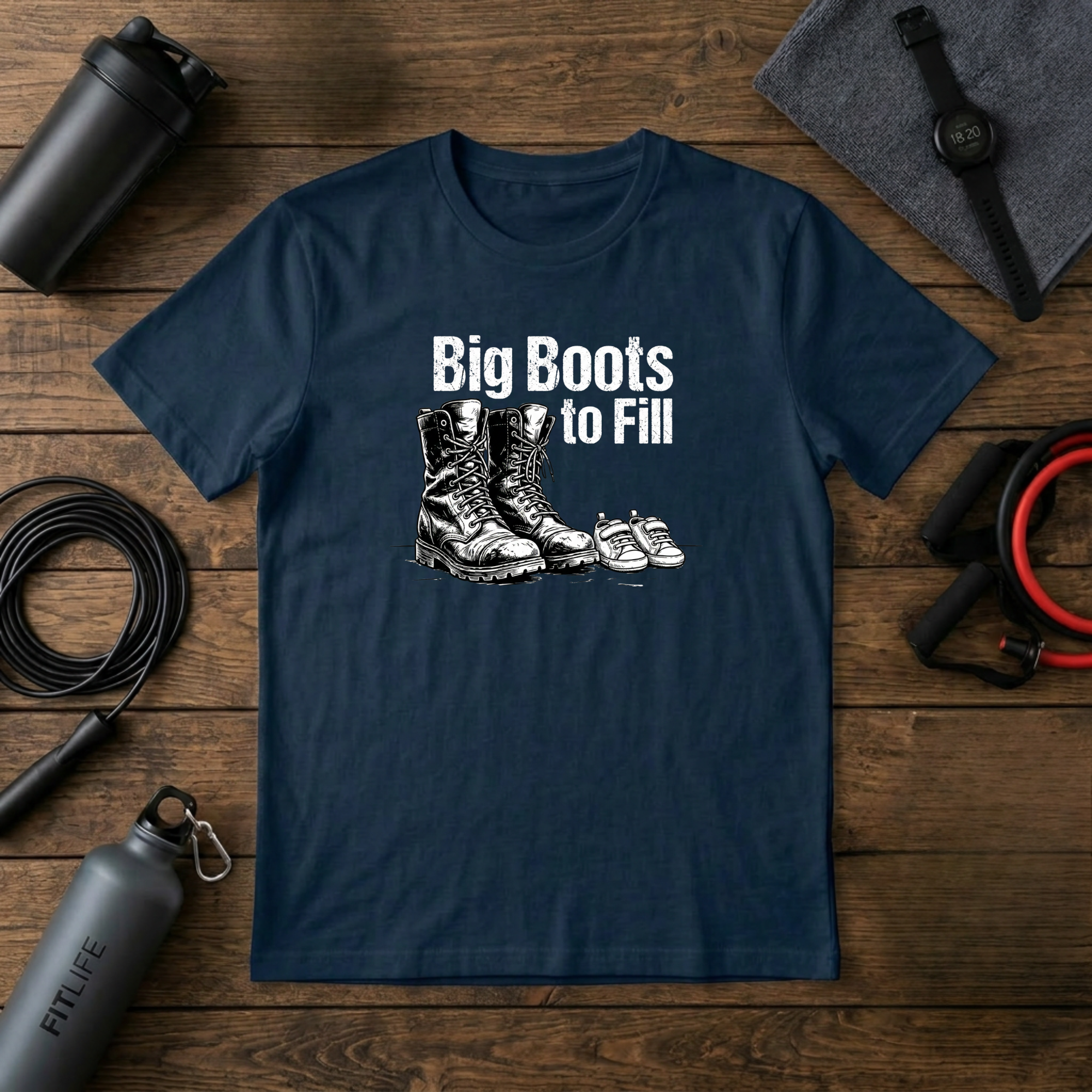 Big Boots to Fill T-Shirt