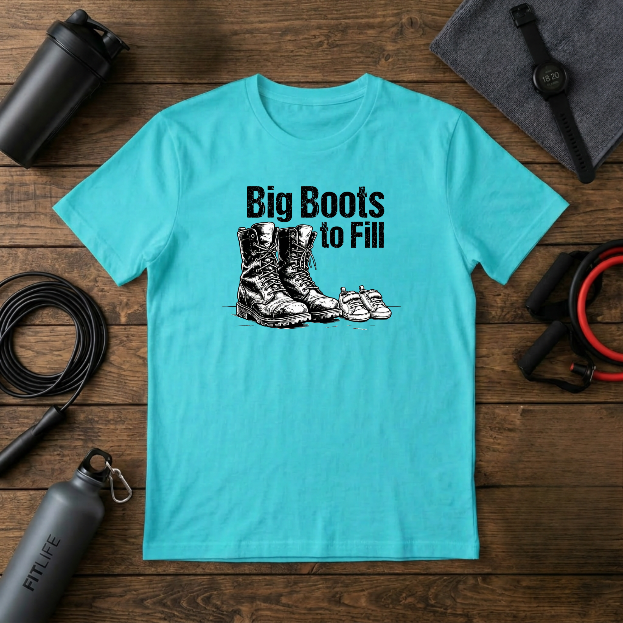Big Boots to Fill T-Shirt