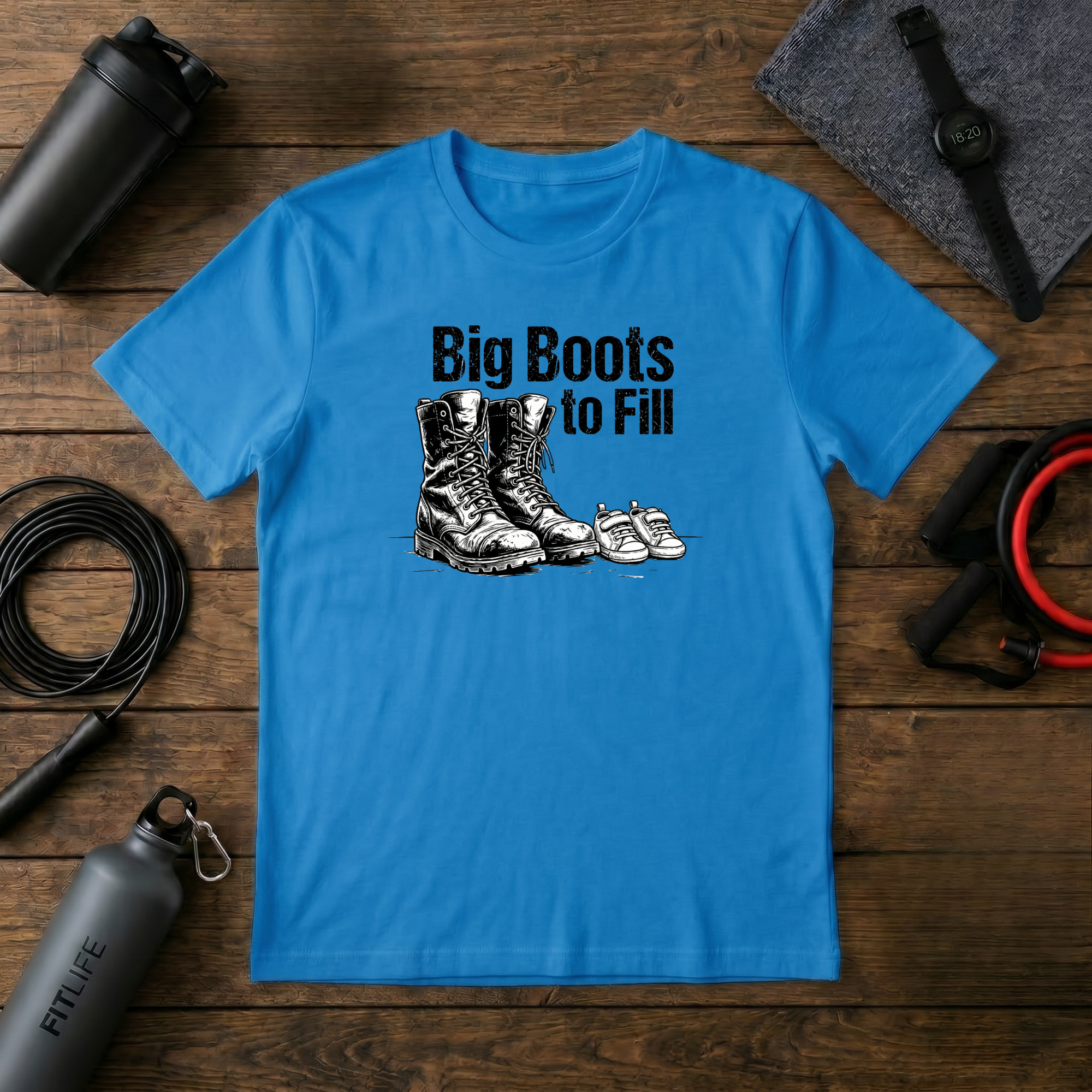 Big Boots to Fill T-Shirt