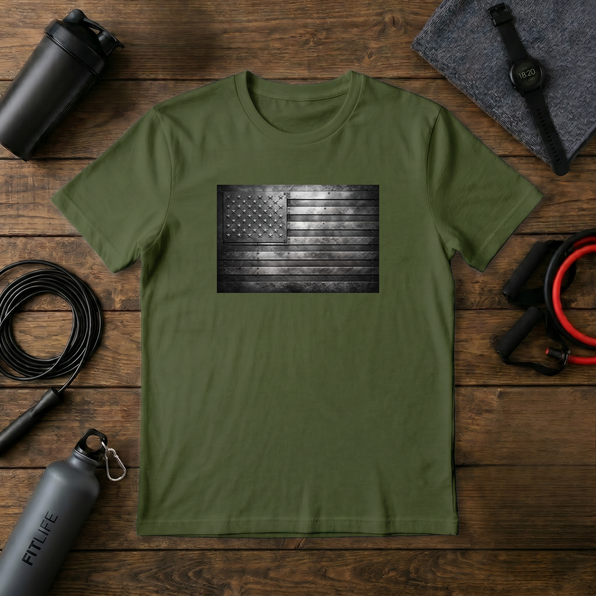 Steel Plate Flag T-Shirt