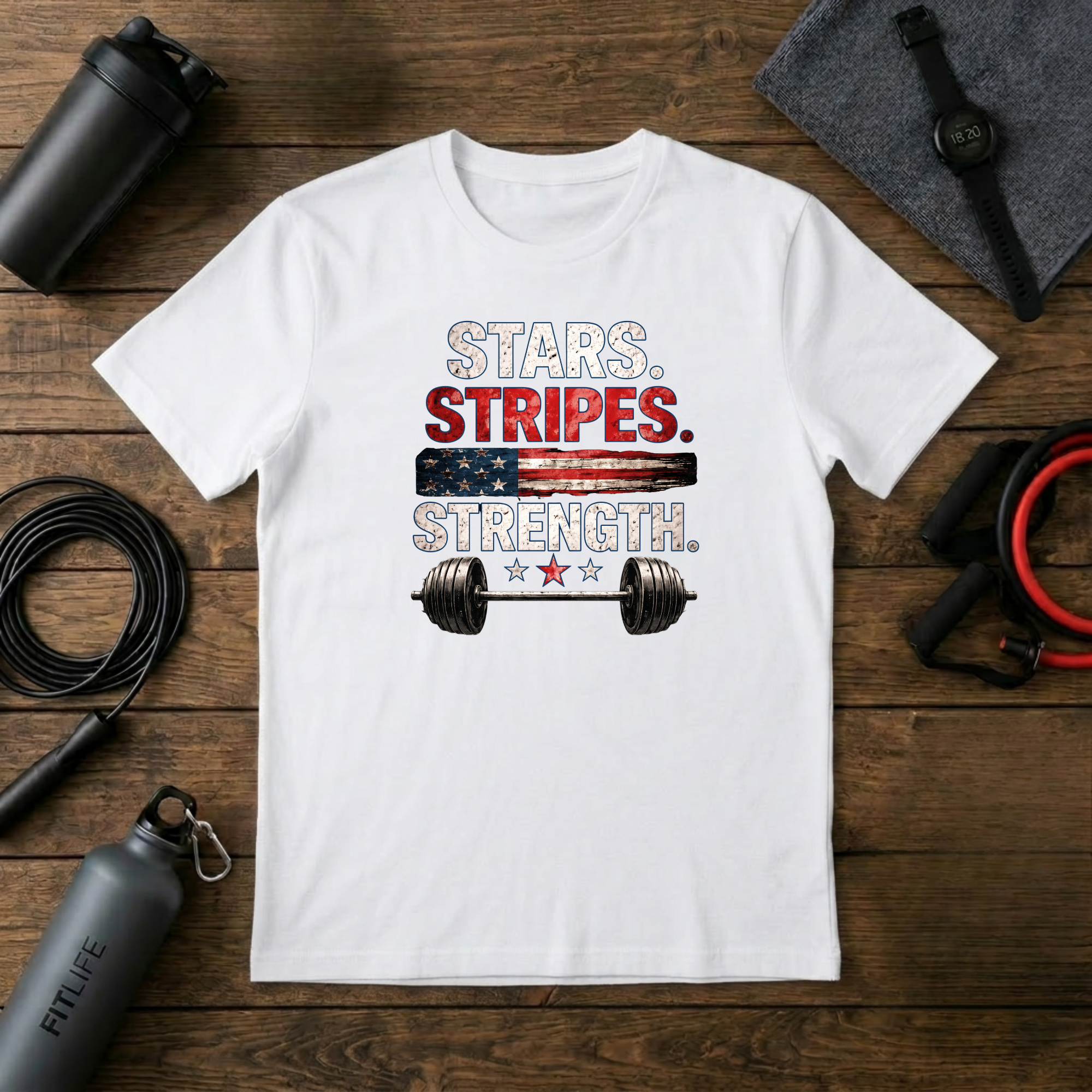 Stars Stripes Strength (color) T-Shirt