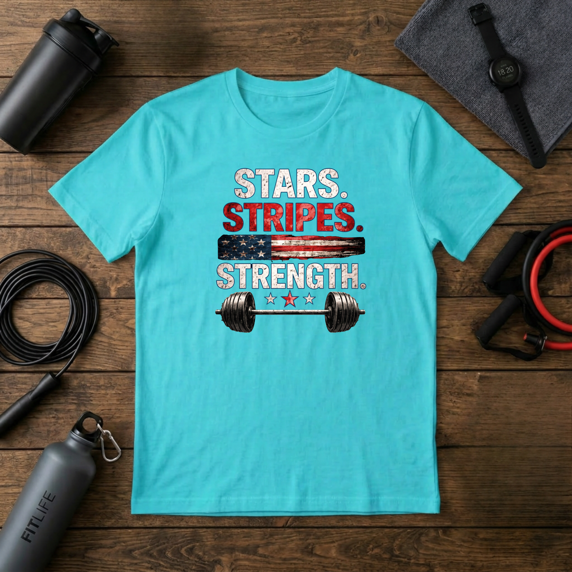 Stars Stripes Strength (color) T-Shirt