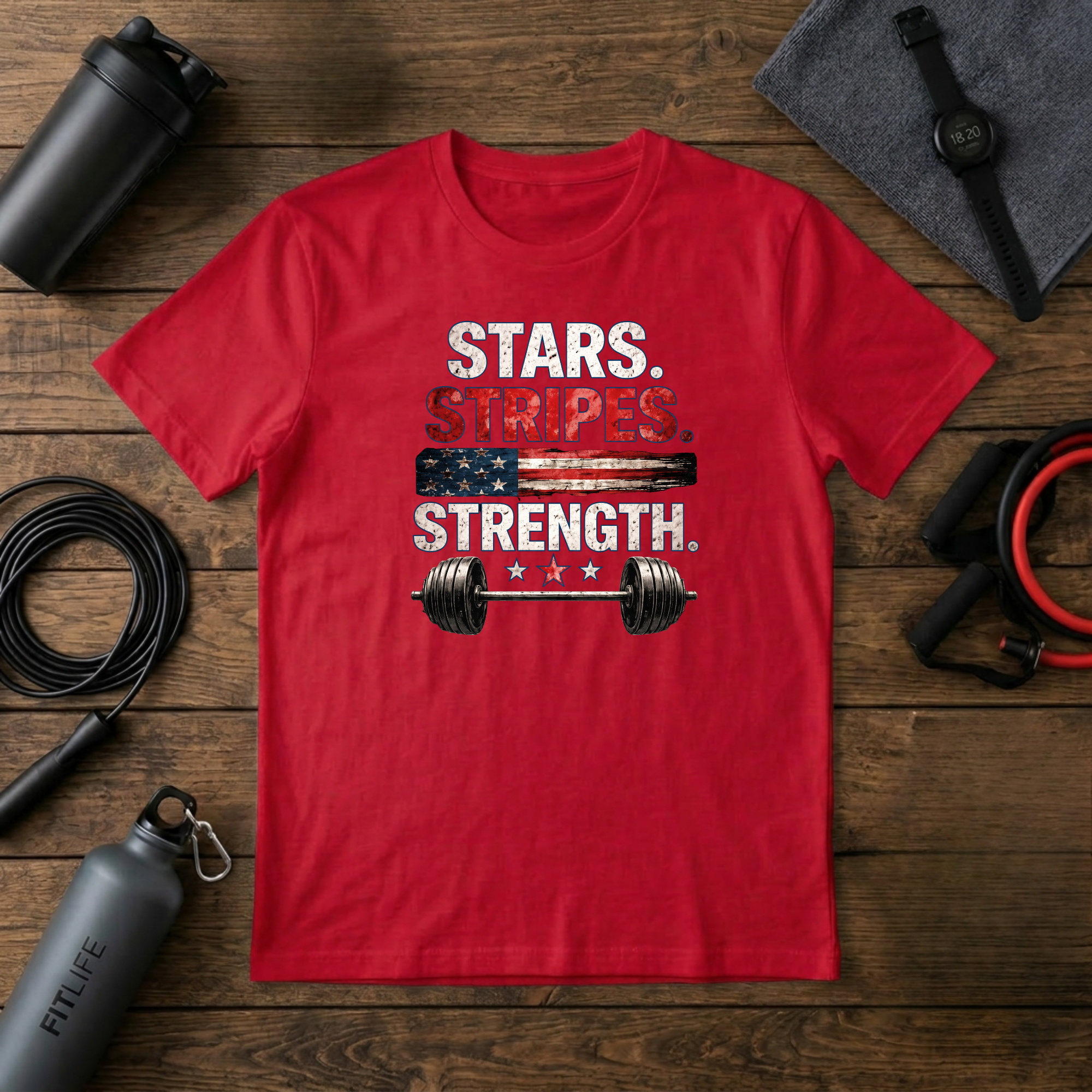 Stars Stripes Strength (color) T-Shirt