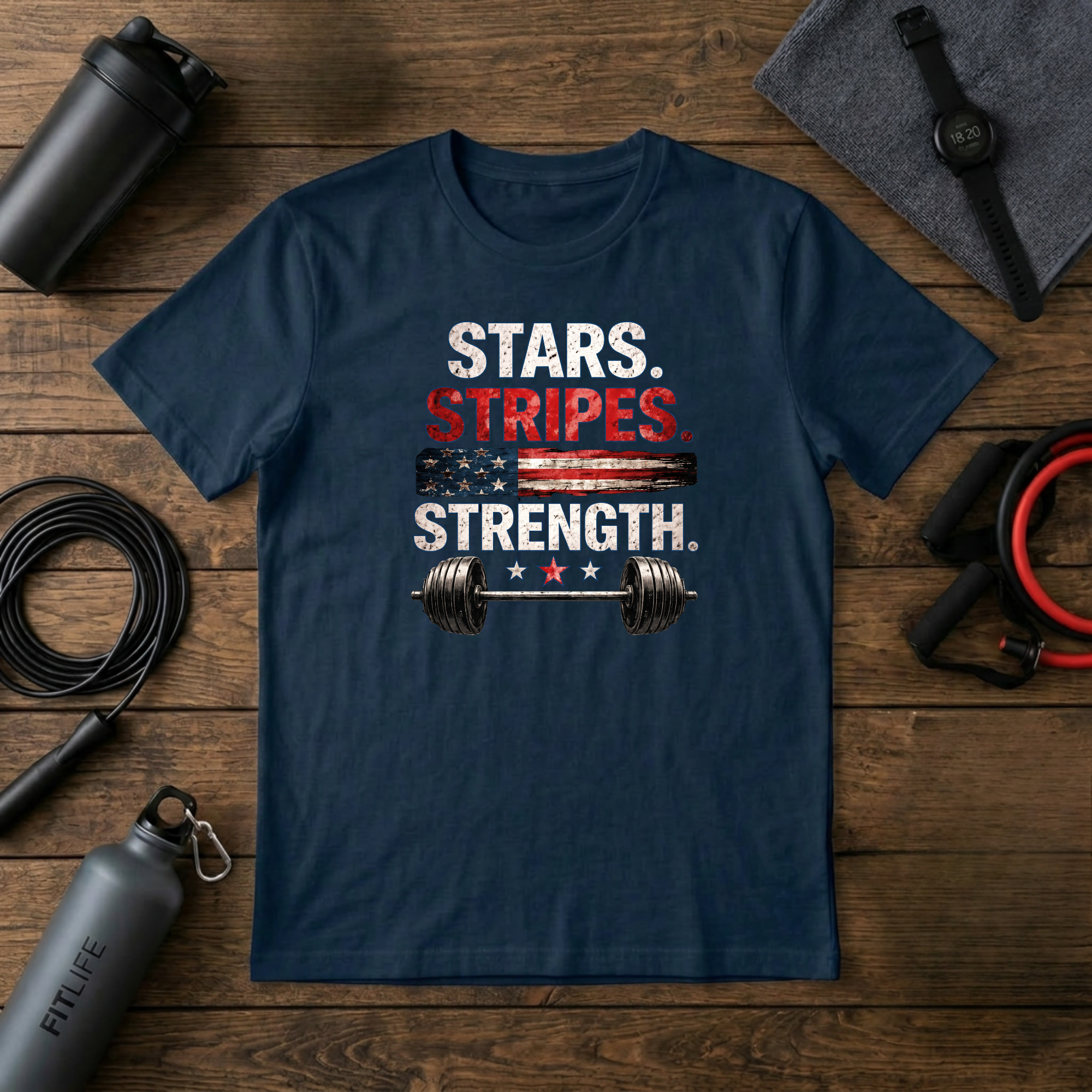 Stars Stripes Strength (color) T-Shirt