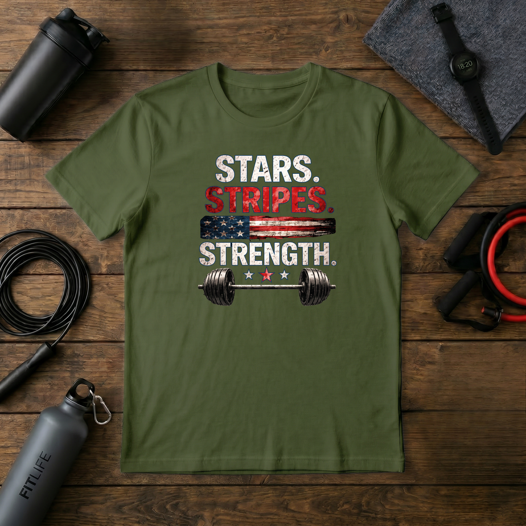 Stars Stripes Strength (color) T-Shirt