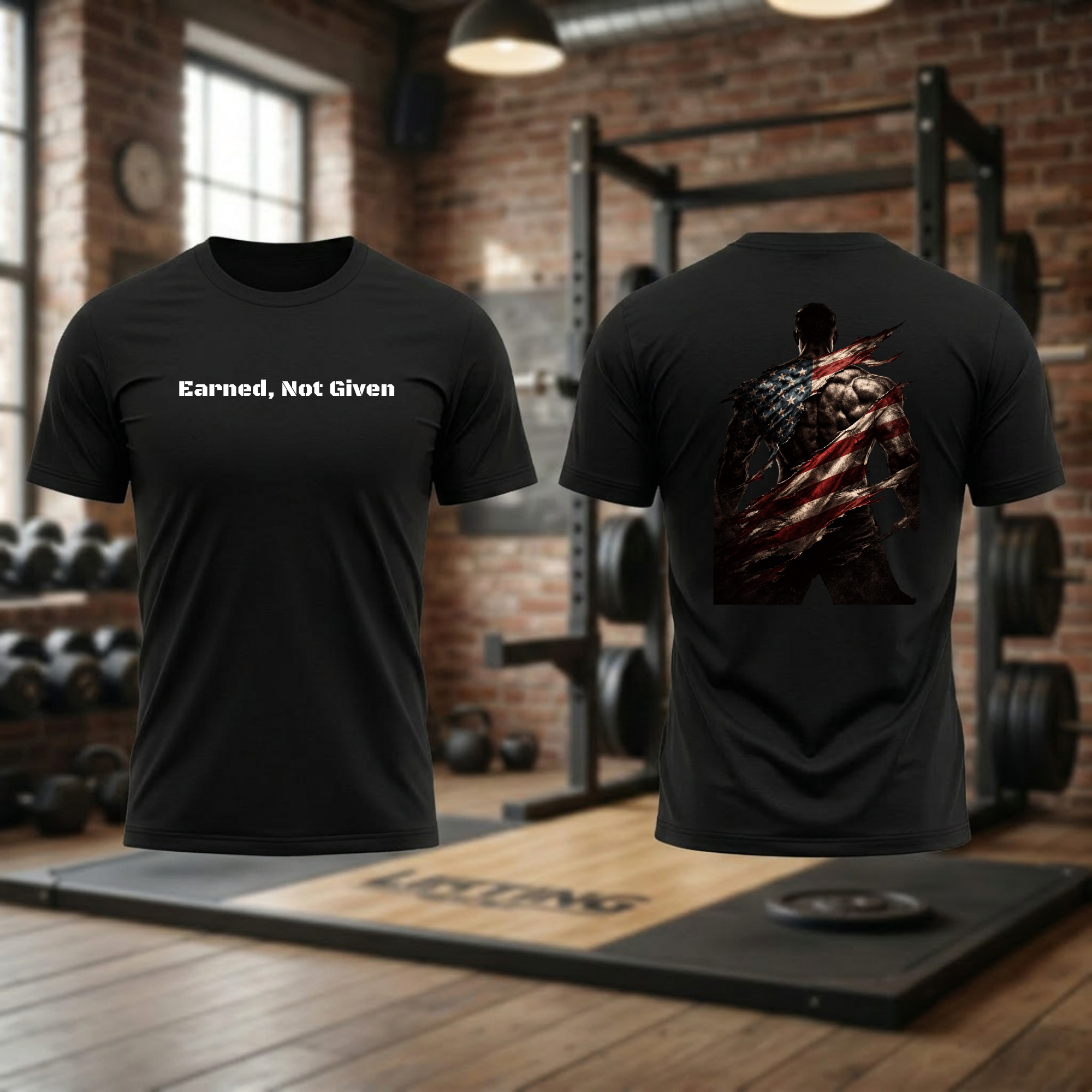 Earned, Not Given Flag T-Shirt