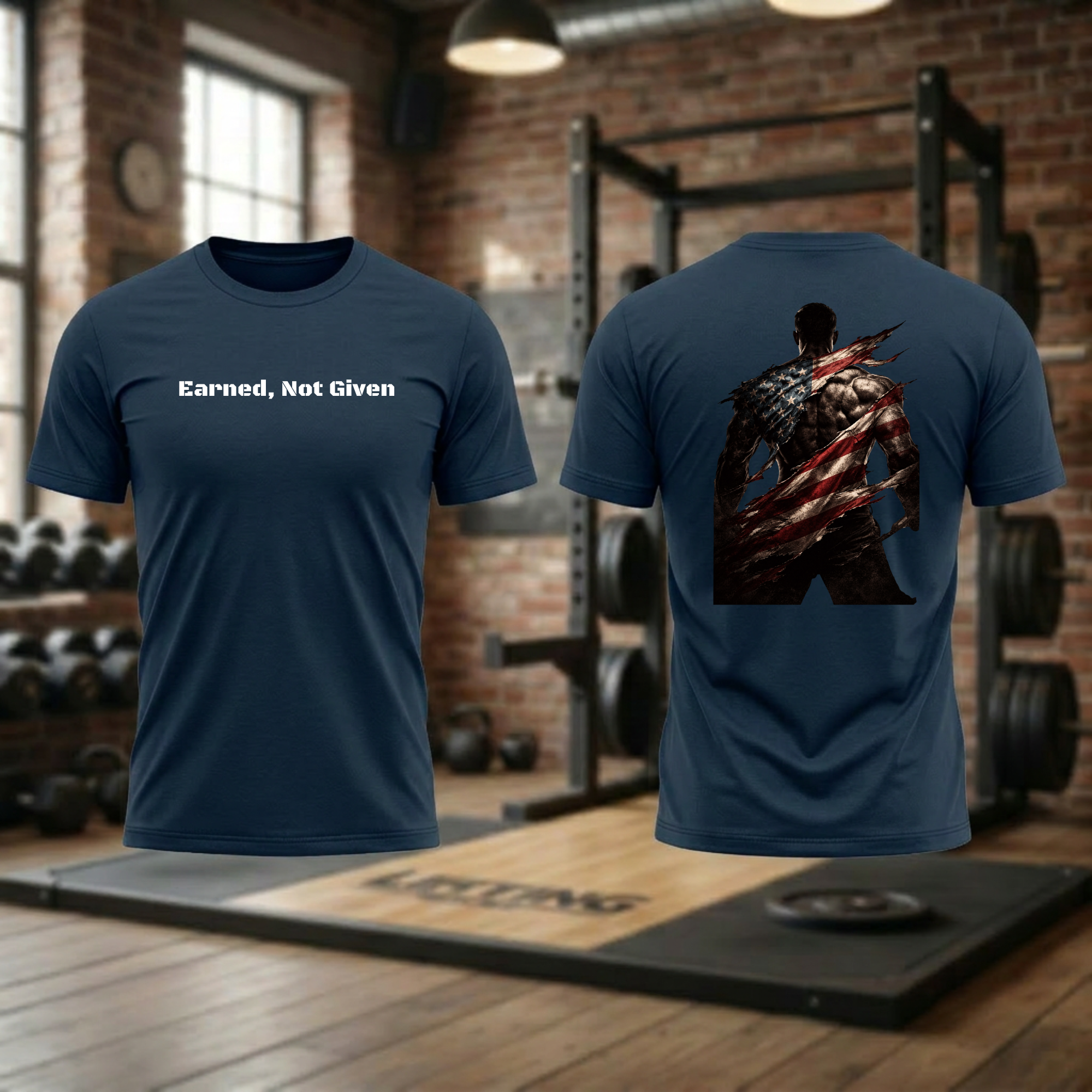 Earned, Not Given Flag T-Shirt