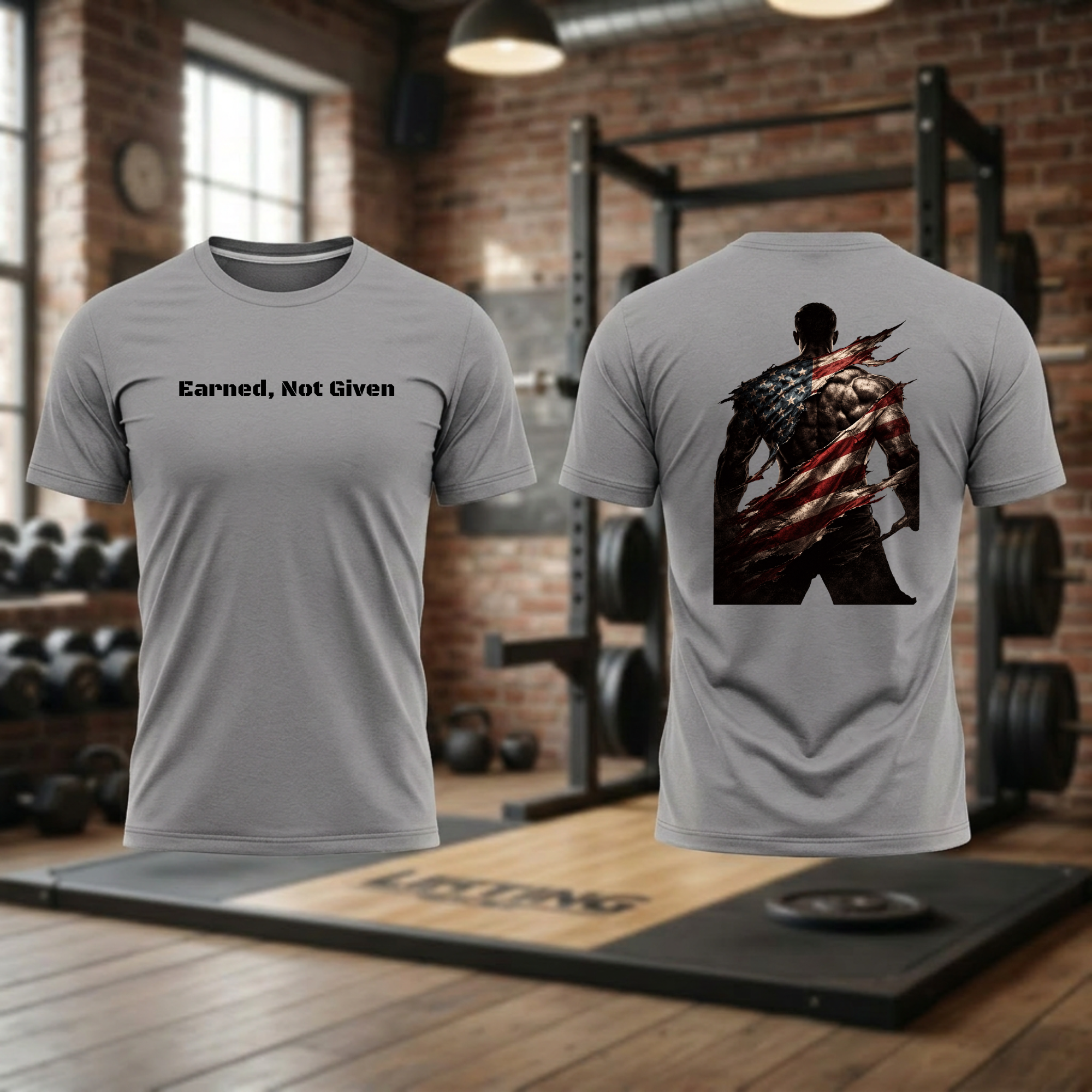 Earned, Not Given Flag T-Shirt