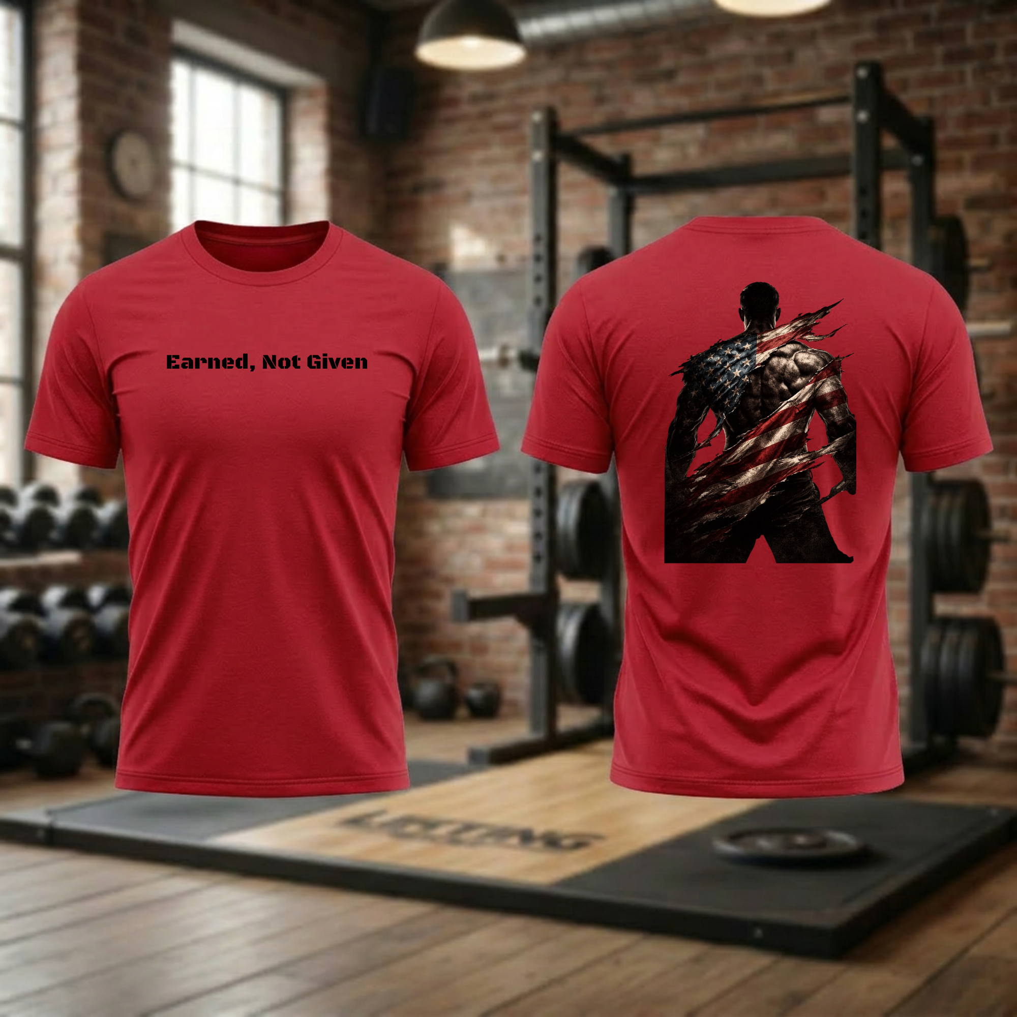 Earned, Not Given Flag T-Shirt