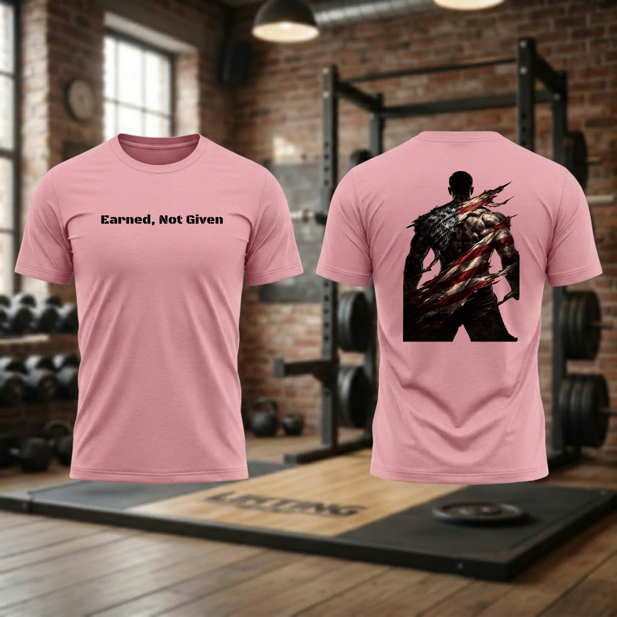 Earned, Not Given Flag T-Shirt