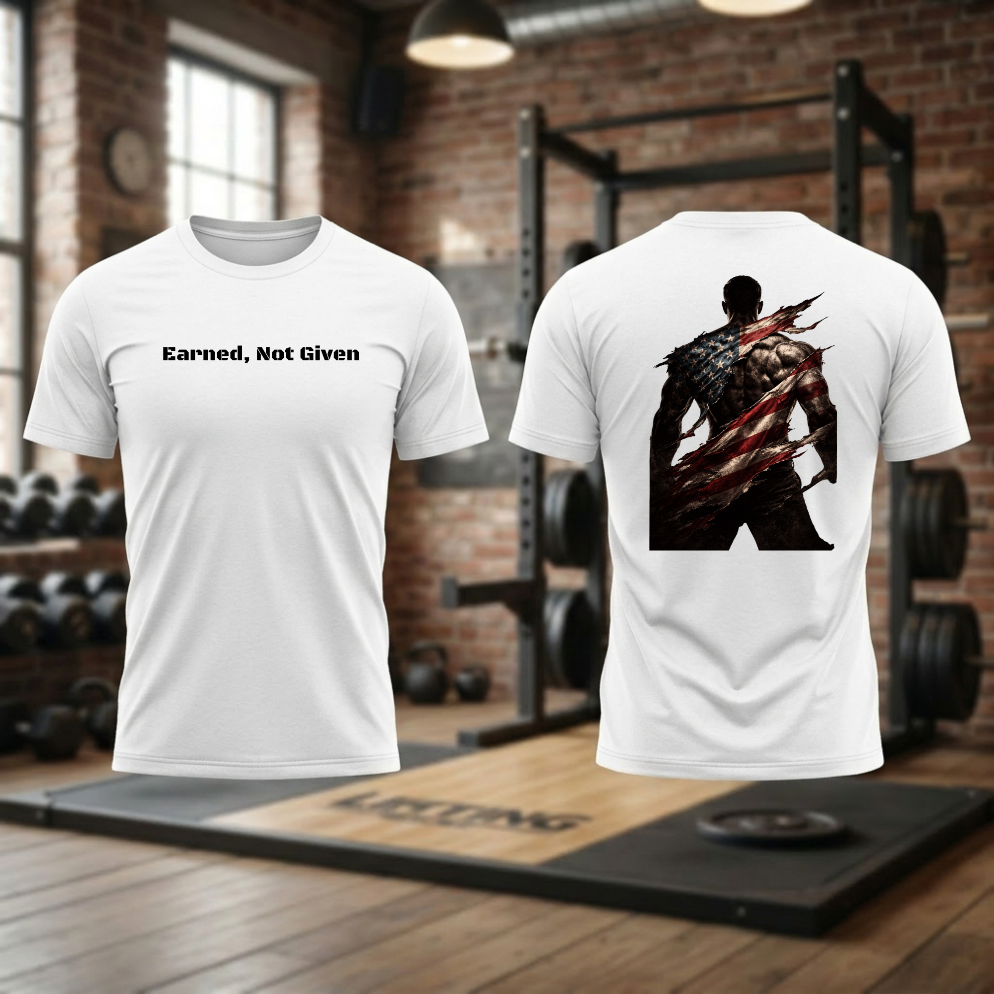 Earned, Not Given Flag T-Shirt