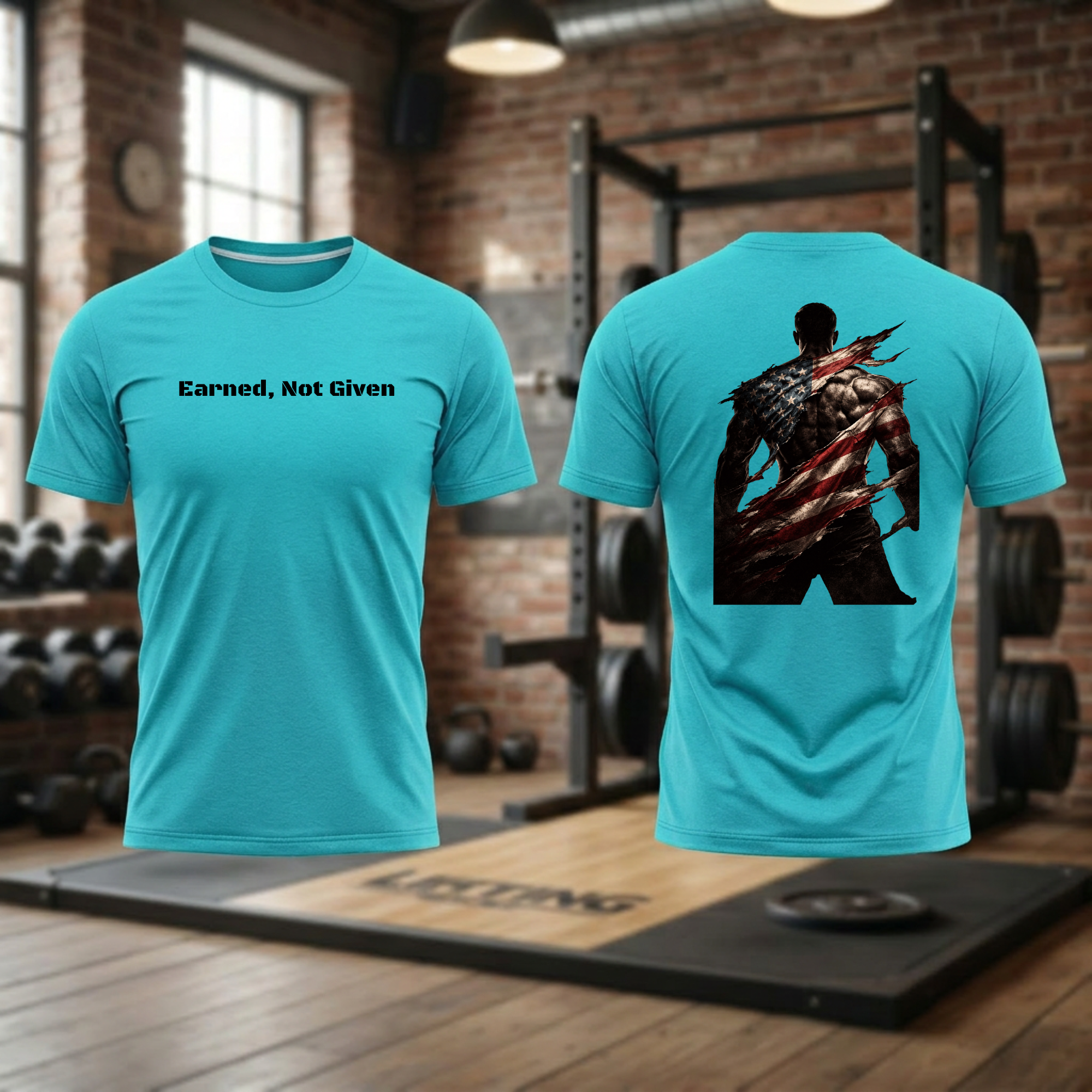 Earned, Not Given Flag T-Shirt
