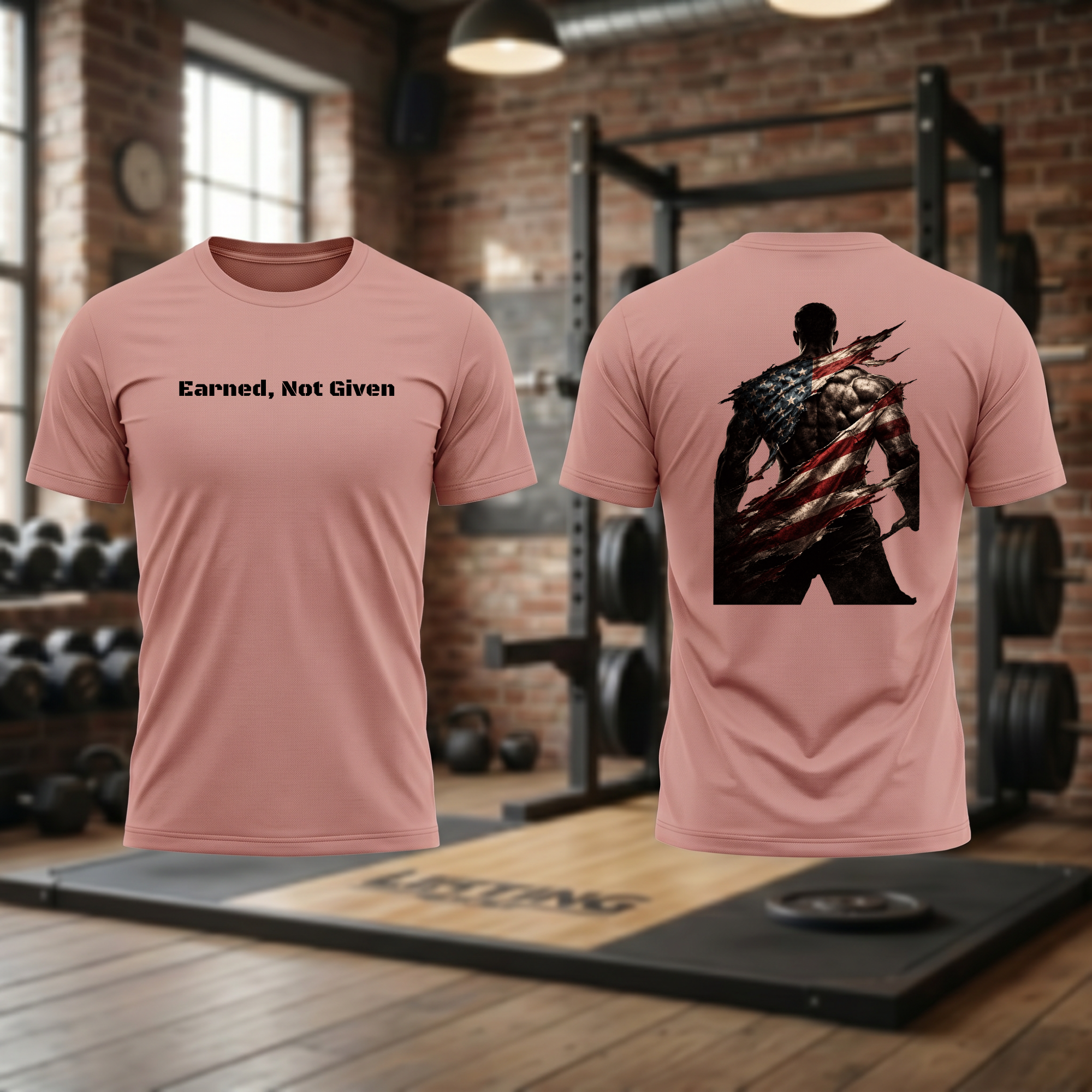 Earned, Not Given Flag T-Shirt