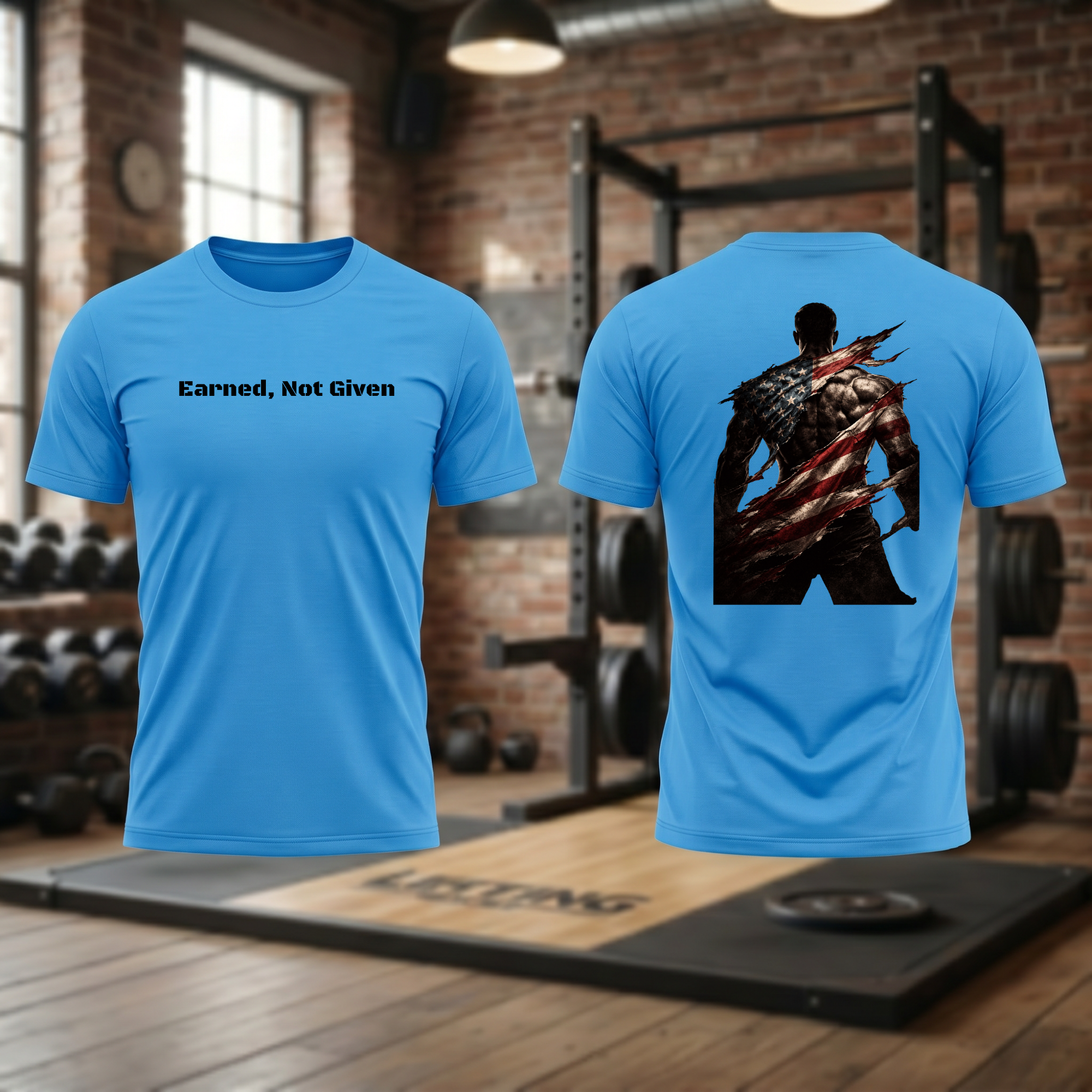 Earned, Not Given Flag T-Shirt
