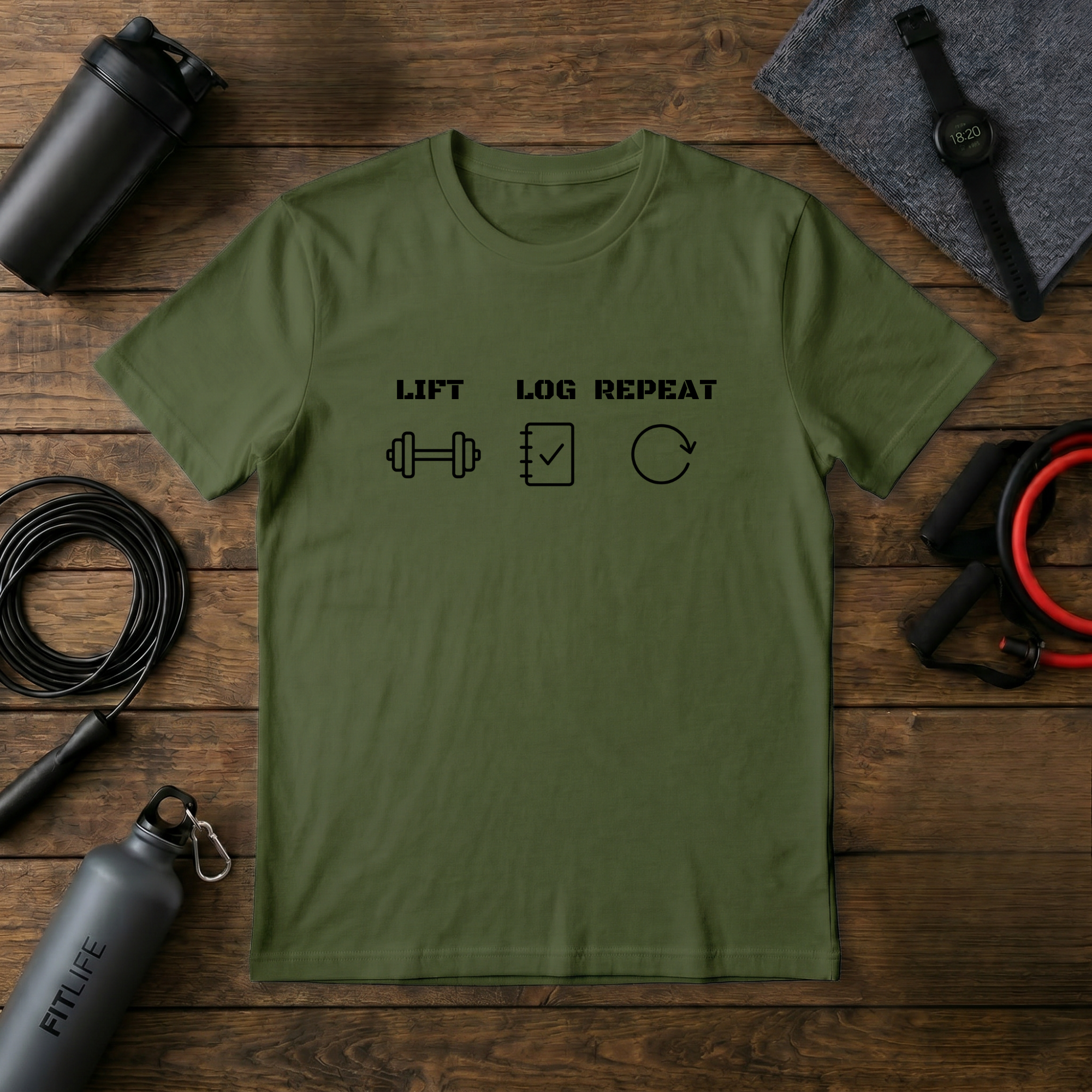 Lift Log Repeat T-Shirt