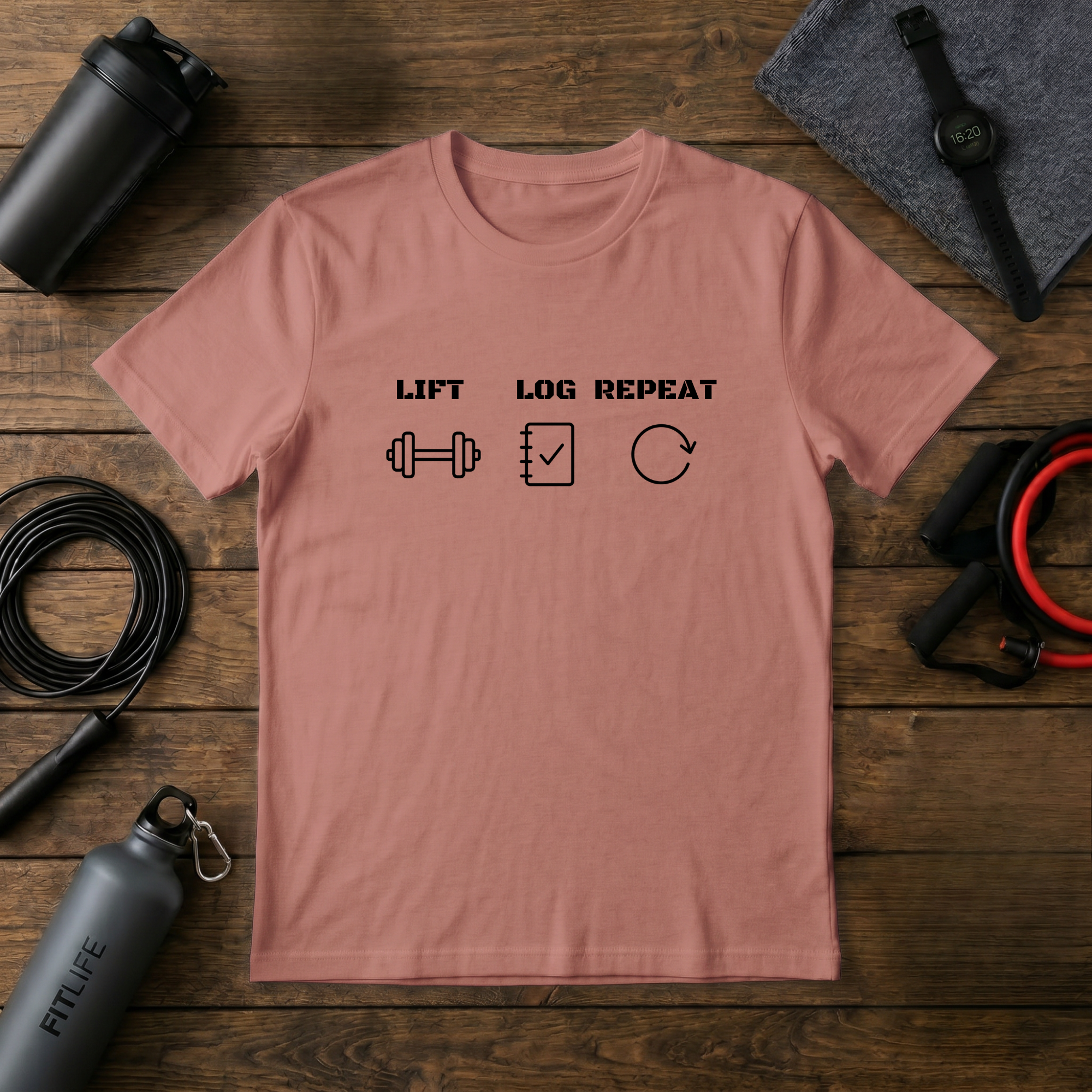 Lift Log Repeat T-Shirt