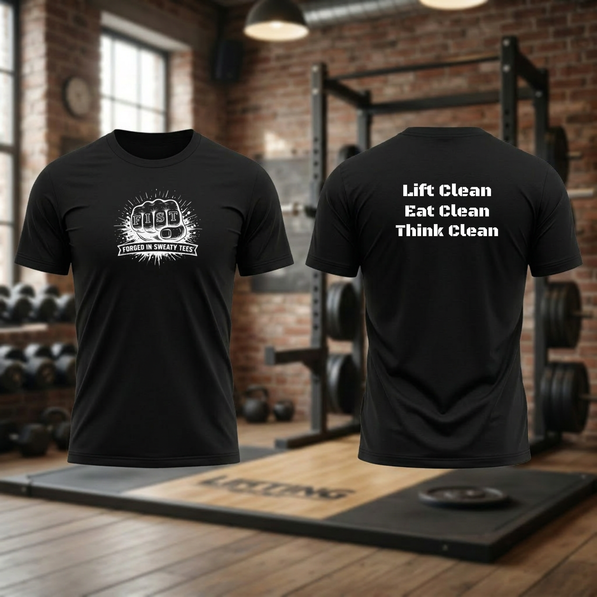 Lift Clean Eat Clean Think Clean Standard fit tee