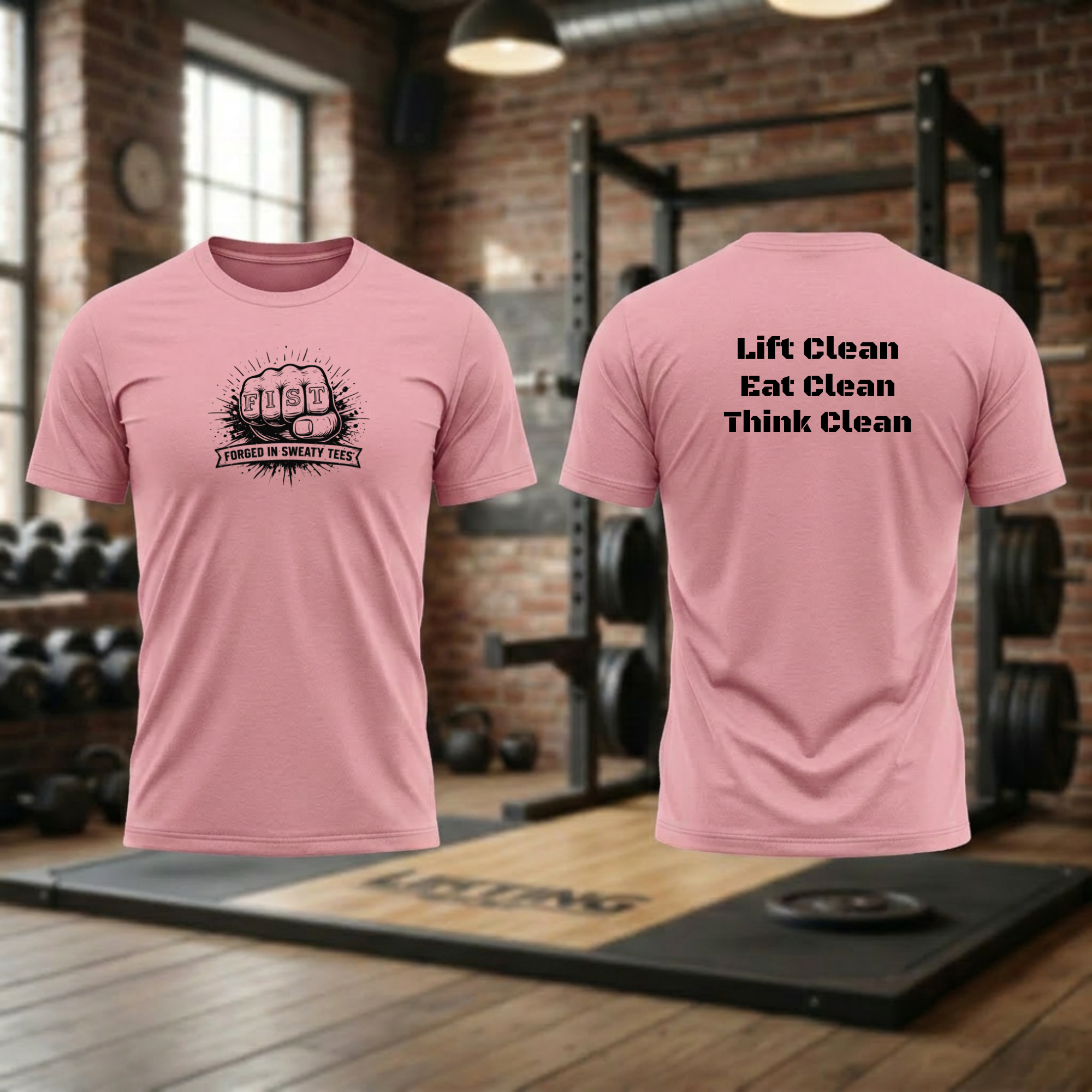 Lift Clean Eat Clean Think Clean Standard fit tee