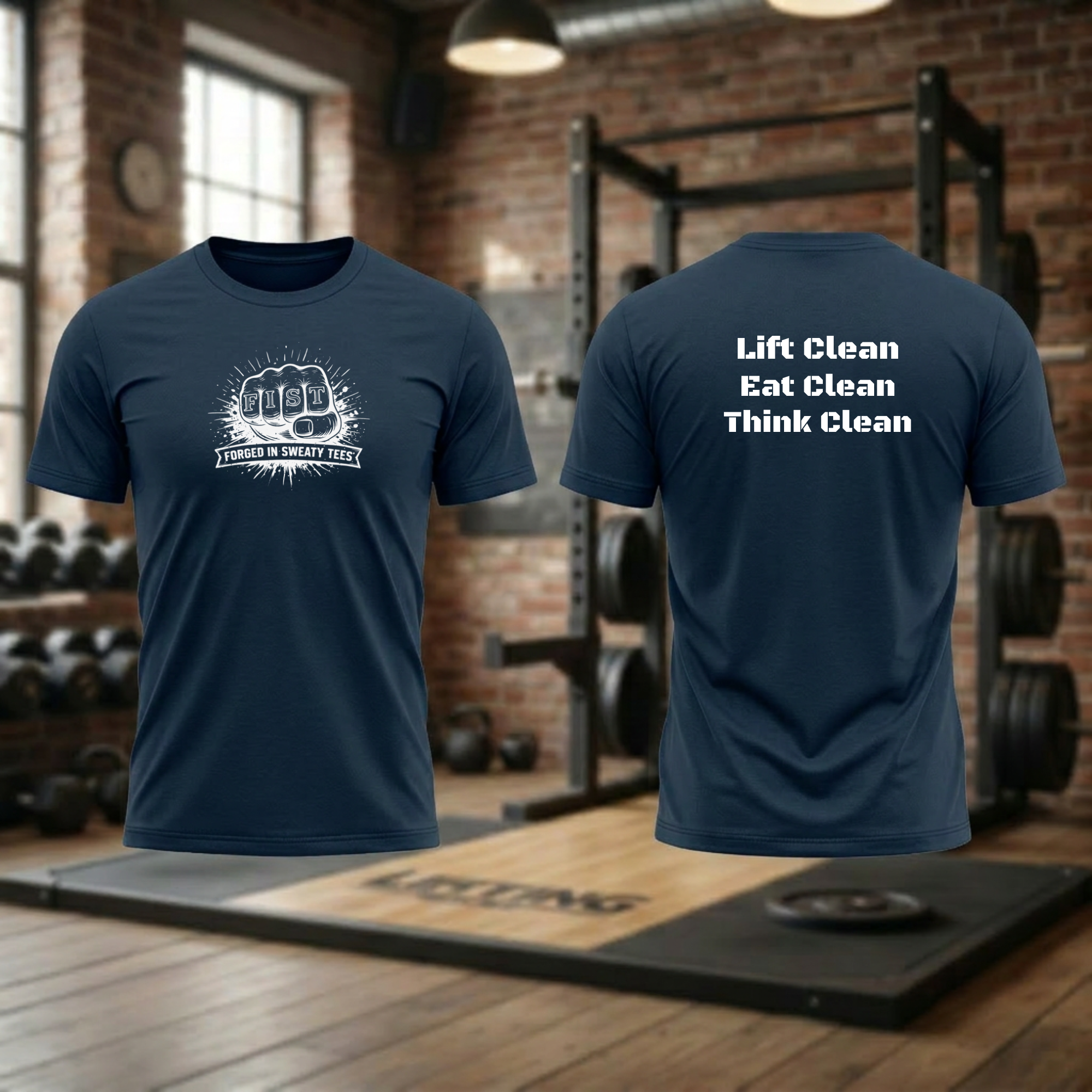 Lift Clean Eat Clean Think Clean Standard fit tee