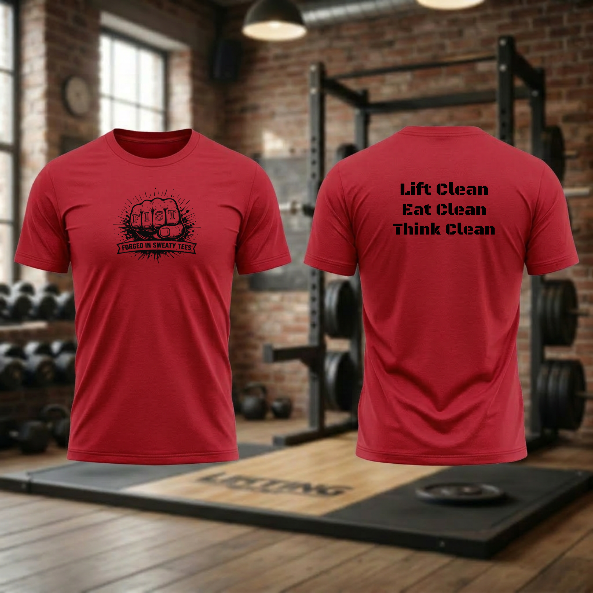 Lift Clean Eat Clean Think Clean Standard fit tee