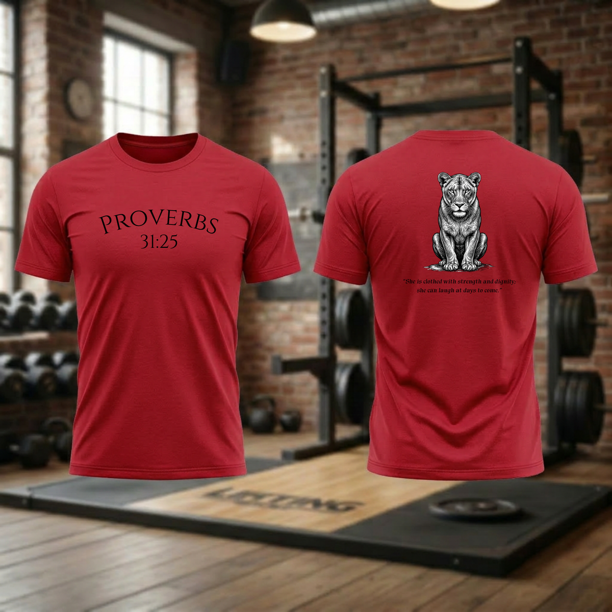 Proverbs 31:25 verse T-Shirt