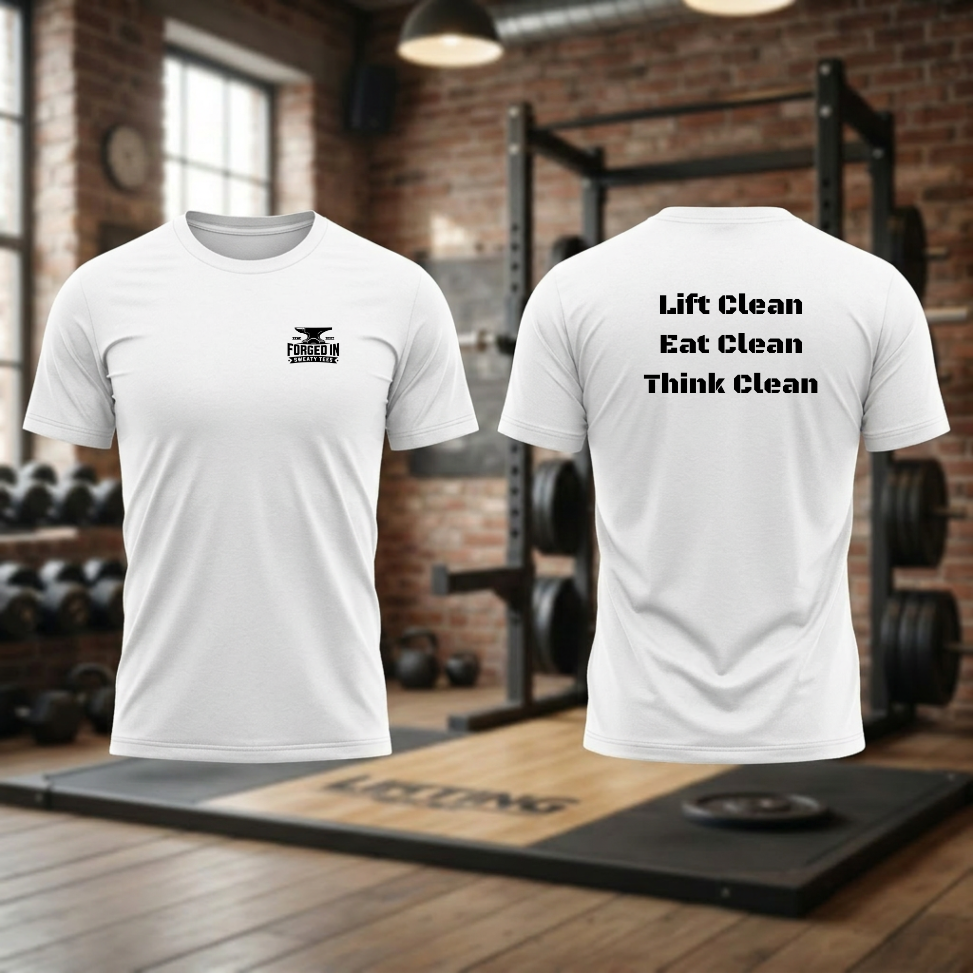 Lift Clean Eat Clean Think Clean Standard fit tee