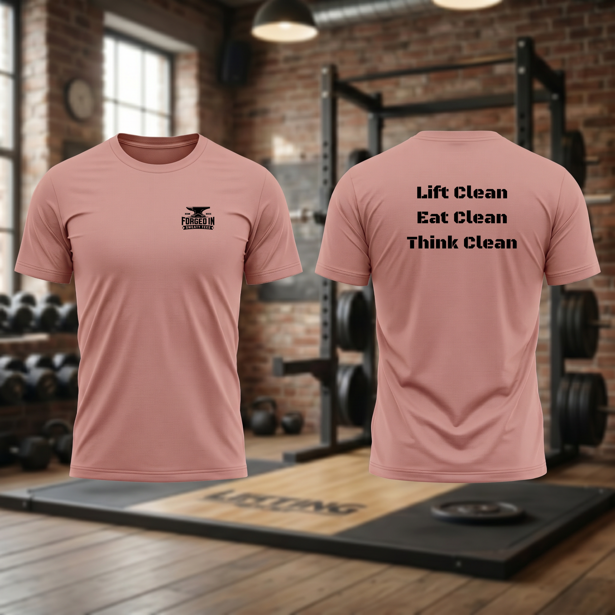 Lift Clean Eat Clean Think Clean Standard fit tee