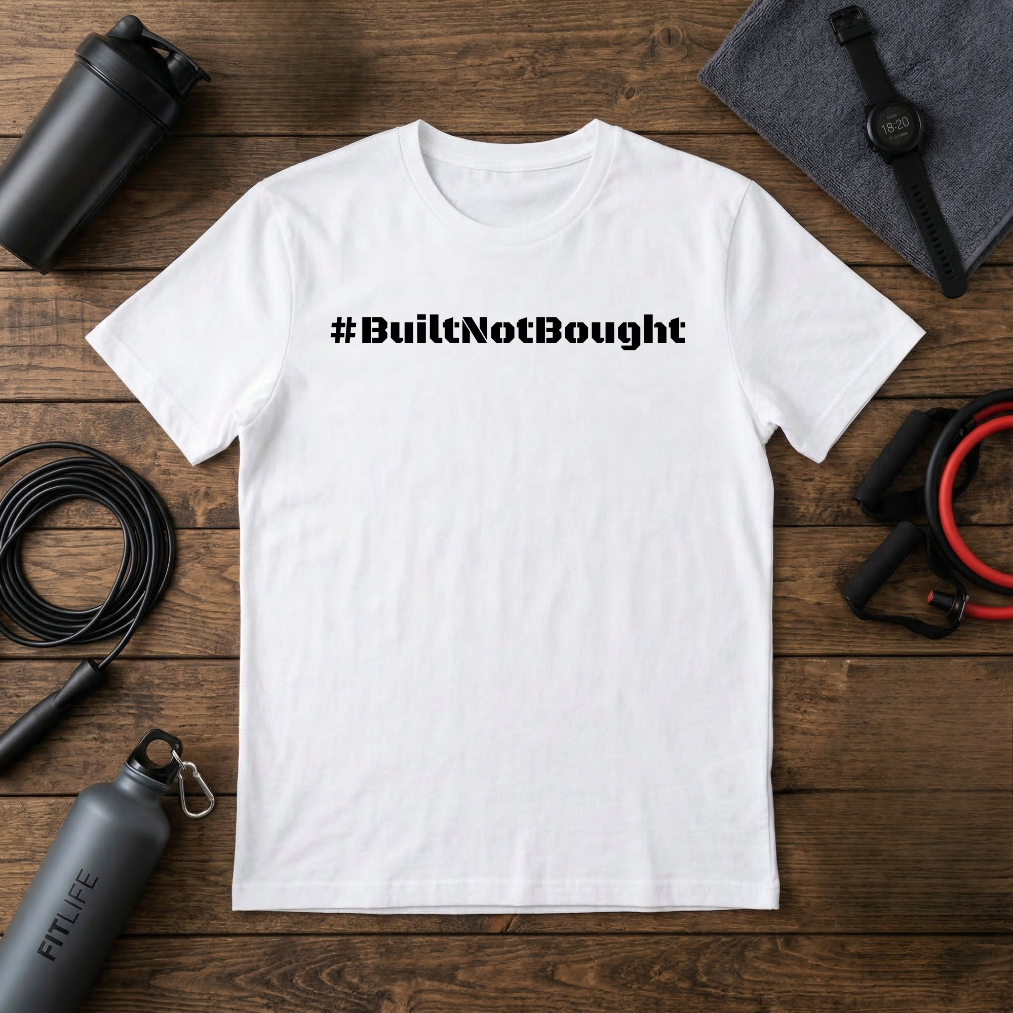 #BuiltNotBought Standard fit T-Shirt